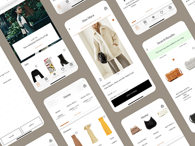 Fashion E-commerce App app app design design e commerce app fashion app grid layout luxury app mobile appdesign mobile ui mobile ux product design search function ui ui design user experience user interface ux ux design uxui white space