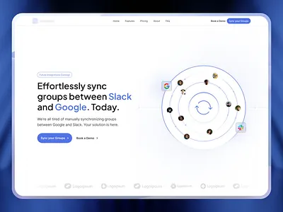 Group Sync Automation Platform bold typography business tool clean layout conversion focused engaging visuals interactive ui micro interactions minimal design modern ui navigation ux responsive design saas landing simple structure smooth animations ui design user friendly ux ux design ux ui web integration