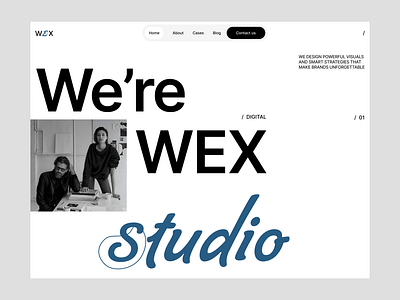 Design for a digital studio agency creative design design concept design inspiration digital digital agency full cycle hero section interface landing page marketing marketing agency modern studio ui ux uxui webdesign website