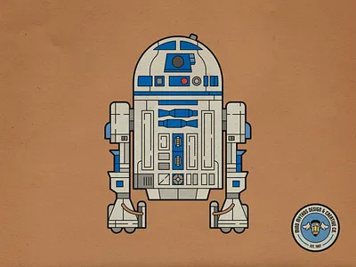 Robot Illustration adobe illustrator illustration illustrator line art line art illustration retro retro design robot illustration star wars art star wars illustration
