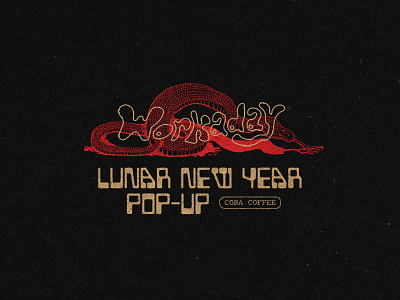 Lunar New Year Workaday pop-up event graphic design lunar new year marketing pop up