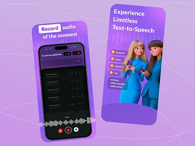 AI Voice Recorder APP ai powered app app app design audio management audio recording design mobile mobile app mobile ui mobile ux modern text to speech ui ui design user experience user interface ux ux design uxui voice recorder