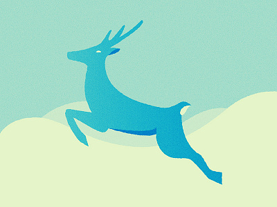 deer! deer holidays leap simple snow winter