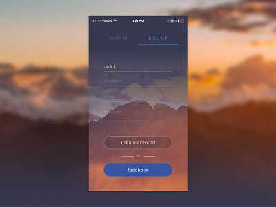 Daily UI / #001 Sign Up app design art direction daily ui day 01 design minimal mobile sign up ui design ux design visual design