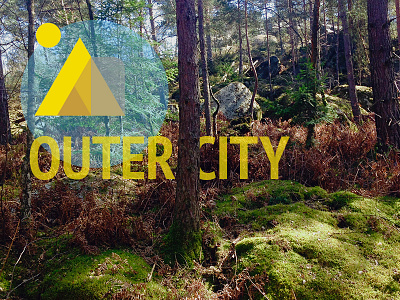Outer City photo and logo application forest logo outdoors photography trees woods