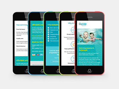 Tiny Tots Splashes responsive website responsive swimming ui web website
