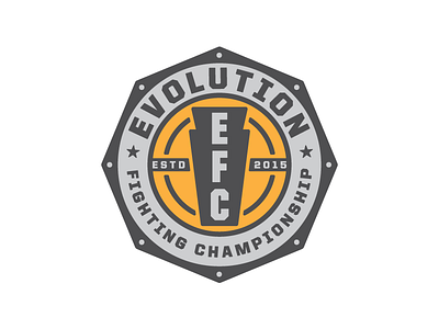 Evolution Fighting Championship Unused Logo badge championship evolution fight night fighting kansas logo mixed martial arts mma octagon vector wichita