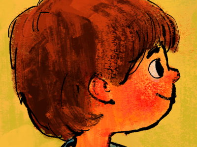 Boy art brushes drawing illustration ink painting photoshop