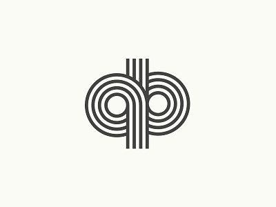 qb daily logo icon letters logo stripes swirl vector