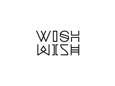 Experiments brand double lettering logo type wish