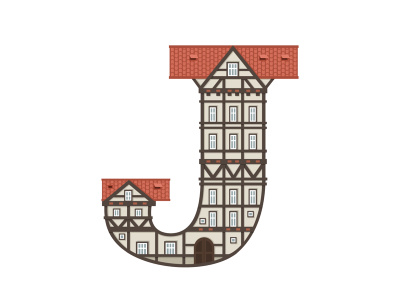 German House architecture calendar fachwerk germany house illustratio letter vector xara