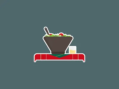 Salad and Rakia alcohol brandy bulgarian cover cup dinner family glass rakia salad sticker tomatoes