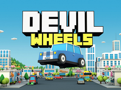 Devil Wheels - Graphic game design 3d art artdirection buildings car design foodtruck illustration tutorial unity5