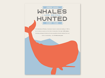 Whales Are Being Hunted clean hunted whale minimal poster design whale