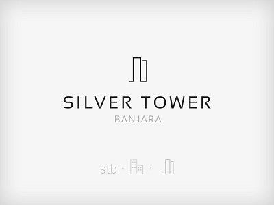 Logo - Silver Tower brand branding construction graphic identity illustration logo logo design real estate