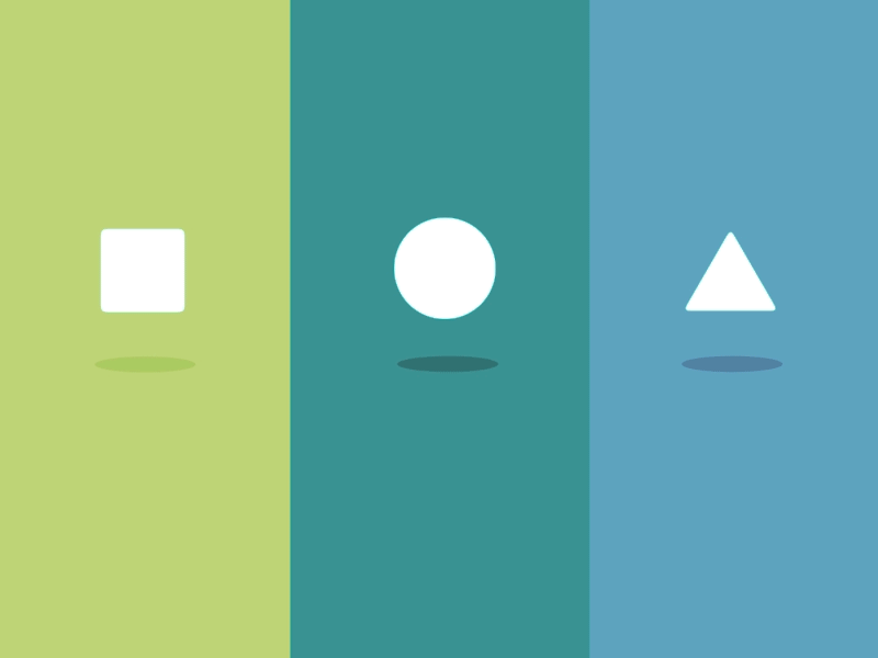 Square peg in a round hole - Element transitions ae flat vector hole position shadow shapes transition