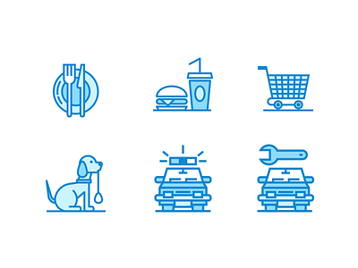 Blue Icons 2 building icon icons illustrator line pack set stroke