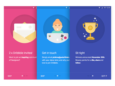 Dribbble Invite illustrations android dribbble illustrations invite material design onboarding