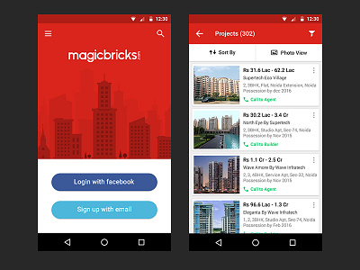 Magicbricks redesign concept magic bricks material design magic bricks redesign concept property app