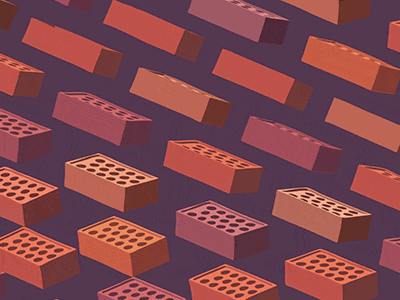 Brikks Pattern animation bricks brikks design flat design loop mograph pattern waves