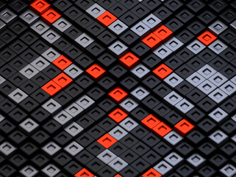 Metal Brick Waves 3d animation blender cycles diamond gif isometric metal mograph pattern waves