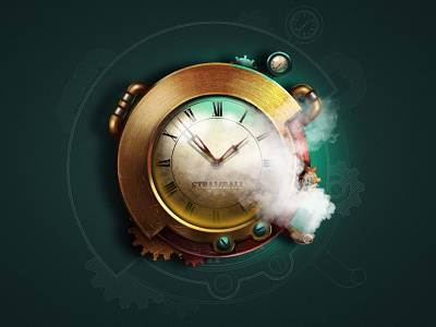 Steamball concept game glass illustration interface ios metal sketch steampunk texture vintage