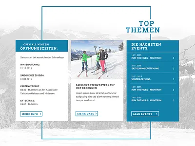Gaissau Hintersee ski resort nature responsive ski resort snow sports user experience website winter winter sports
