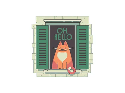 Ciao the Cat animal architecture cat character just for fun kotor montenegro shutters smile stroke town window