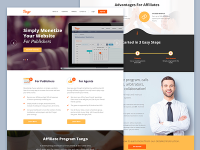 Affiliate Program clean flat design homepage landing page minimal ui webdesign