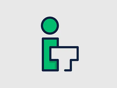 IT i icon it logo mark monogram symbol t