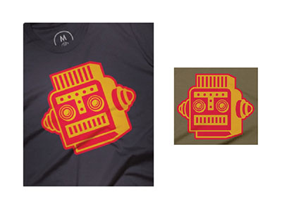 Mr. Roboto icon logo robot t shirt tee