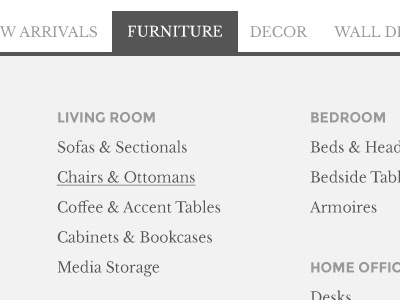 Keepin' it classy active drop down menu header libre baskerville montserrat navigation