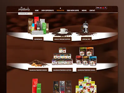 Product overview CoffeeRoots ambient coffee overview products responsive stylish webdesign