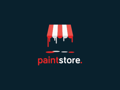 Paint Store drop icon ink logo mark marquee mistershot paint painting shop store tent