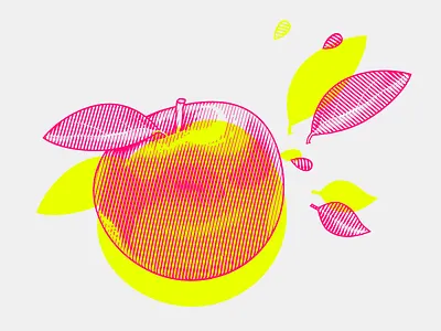 Apple apple engraving etching flat food fruit fruits graphics icon illustration multiply woodcut