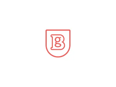 personal logo update b crest g identity logo red shield