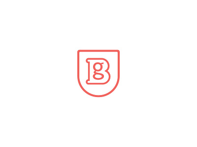 personal logo update b crest g identity logo red shield