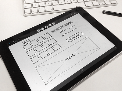 Sketching a new screen design drawing ipad mockup sketch sketching