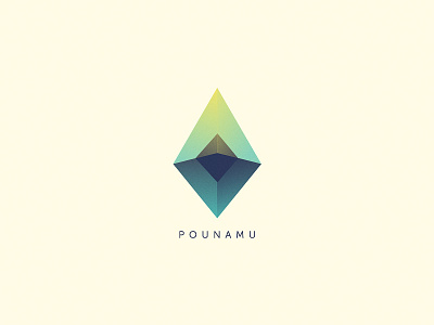 Pounamu geometry illustration logo mark monolith rhombus stone