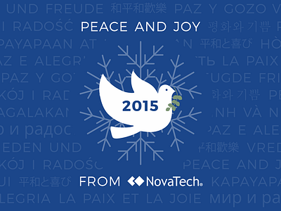 NovaTech Holiday Card card dove holiday novatech olive branch snowflake