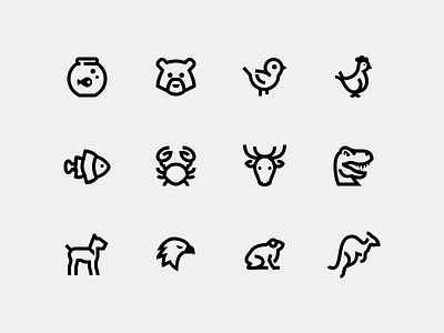 Animals for Windows 10 animals bear bird chicken clown fish deer dog falcon glyph icons kangaroo line icons windows icons