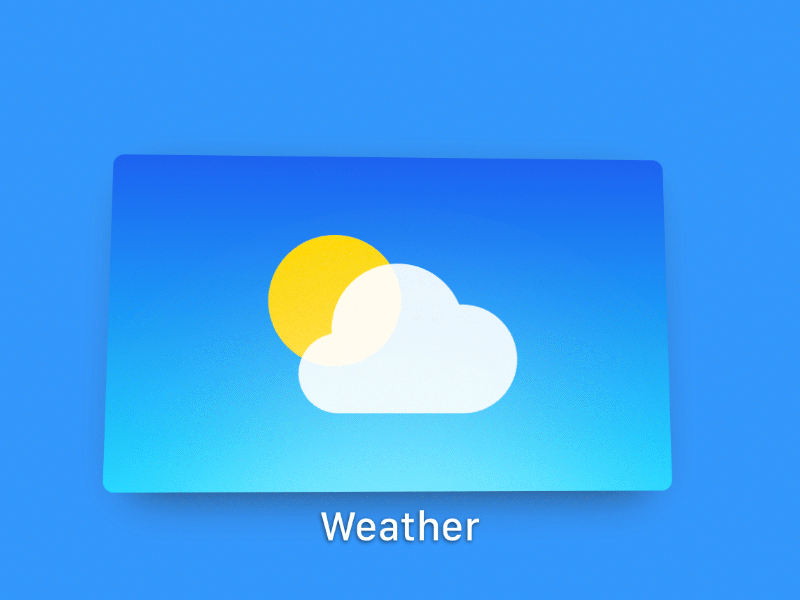 Weather animation apple gif icon origami parallax quartz tv