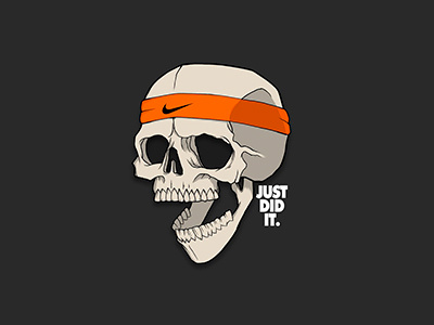 Сien Muertes "Just Did It" art nike skull sports