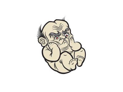 Evil Baby / Old baby baby illustration