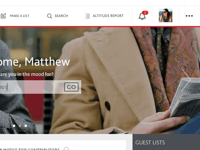 Navigation Bar Exploration design lead spafax ux web design