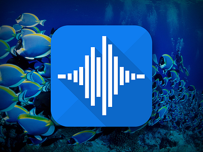 "Voice Changer" app Icon application audio beautiful changer effect fx icon ios iphone play underwater voice