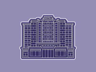 Hotel 01 clean design drawing graphicdesign icons illustration line modern simple thicklines ui