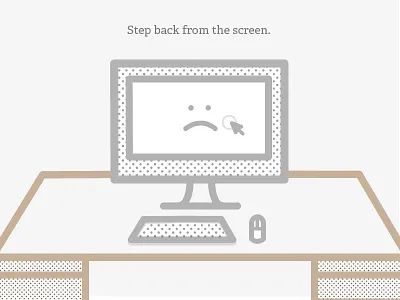 Step back from the screen. dots emoticon flat geometric illustration patterns