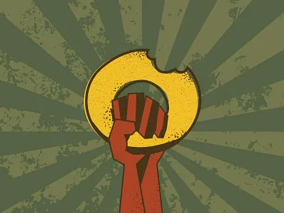 Bagel Uprising bagel illustration logo uprising