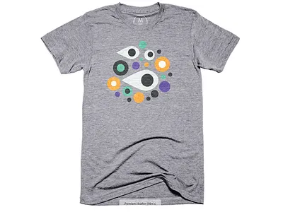 Distractible cute dots eye flat illustration t shirt